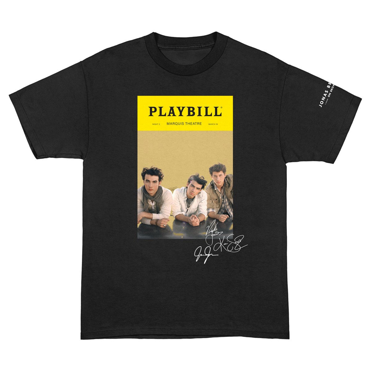 JB Merch Limited Edition LINES, VINES & TRYING TIMES Playbill Tee Jonas Brothers