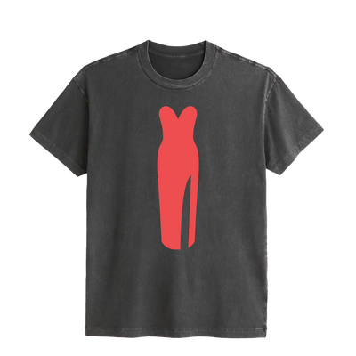 Camiseta de vestir roja - Gris