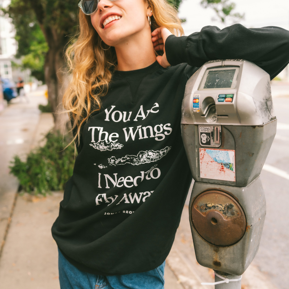 Limitierte Auflage – „You are the Wings“-Sweatshirt – Schwarz