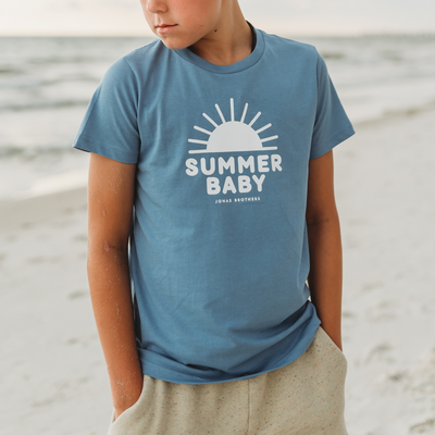 Sommer-Baby-Kinder-T-Shirt – Blau