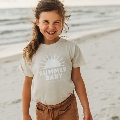 Sommer-Baby-Kinder-T-Shirt – Creme