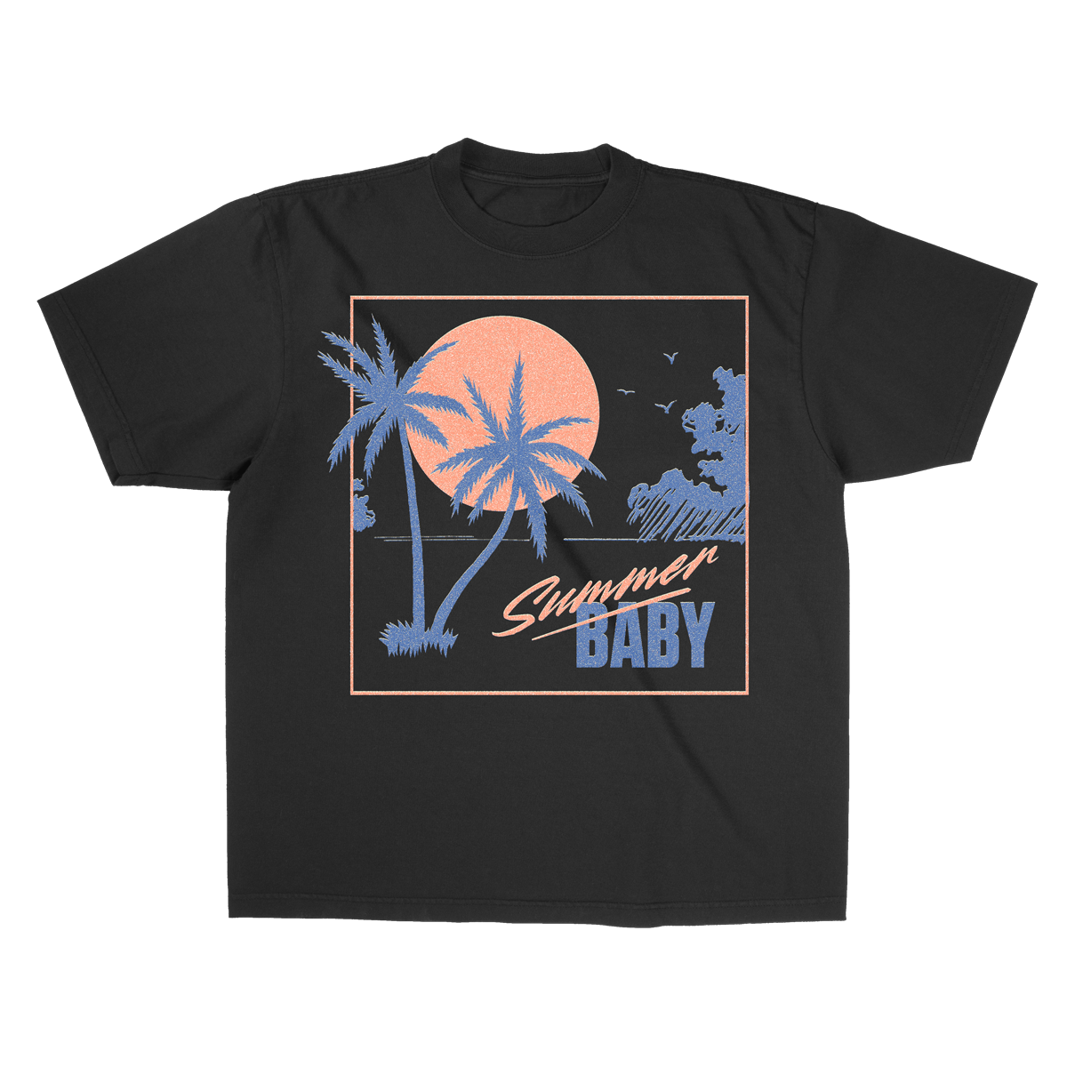 Camiseta Skyline de verano para bebé - Negro