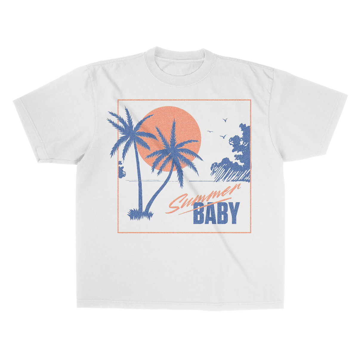 Camiseta Skyline de verano para bebé - Blanco