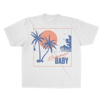 Sommer-Baby-Skyline-T-Shirt – Weiß