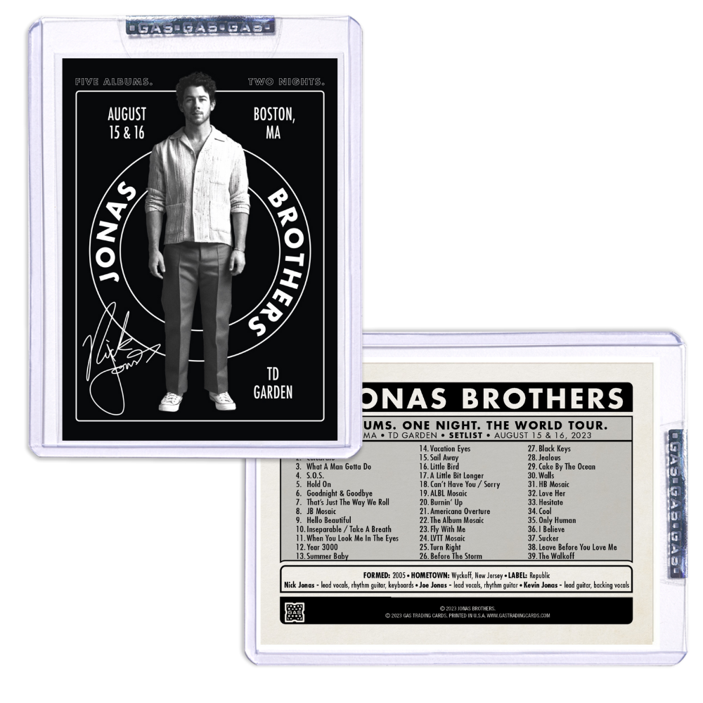 Boston Nick Jonas Trading Card