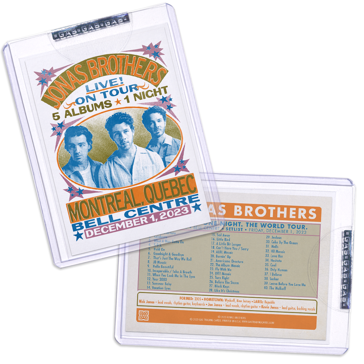 Montreal Trading Card Jonas Brothers