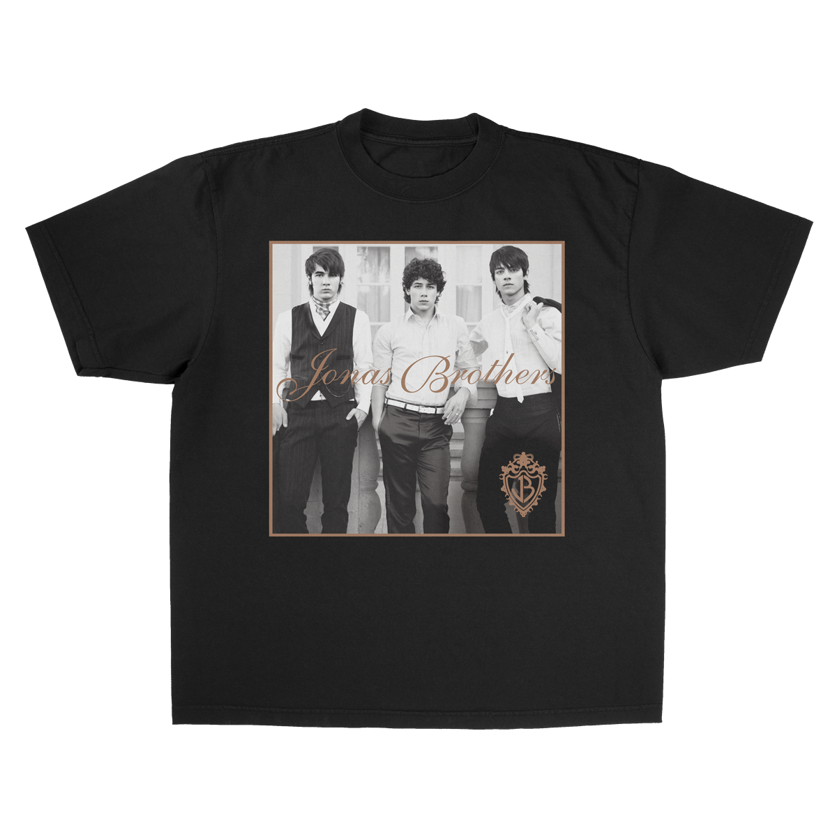 Classics Shirt – Kurzarm – Schwarz/Weiß – Jonas Brothers Album
