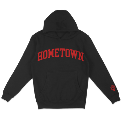 Hometown Hoodie - Black with Red