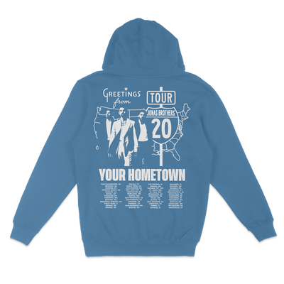 Greeting's From Your Hometown Tour Hoodie - Blue