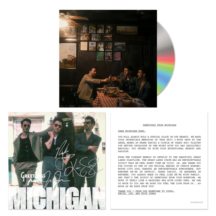 Greetings From Your Hometown Signed CD - Michigan – Jonas Brothers