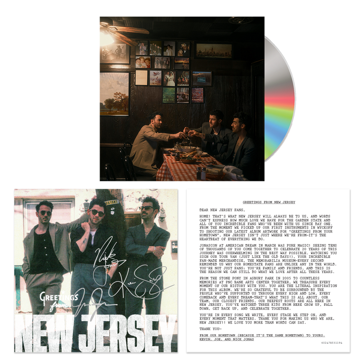 直筆サイン入り トップ ジョナスブラザーズ CDアルバム