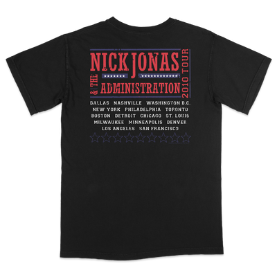 Nick Jonas & The Administration 2010 Tour Tee