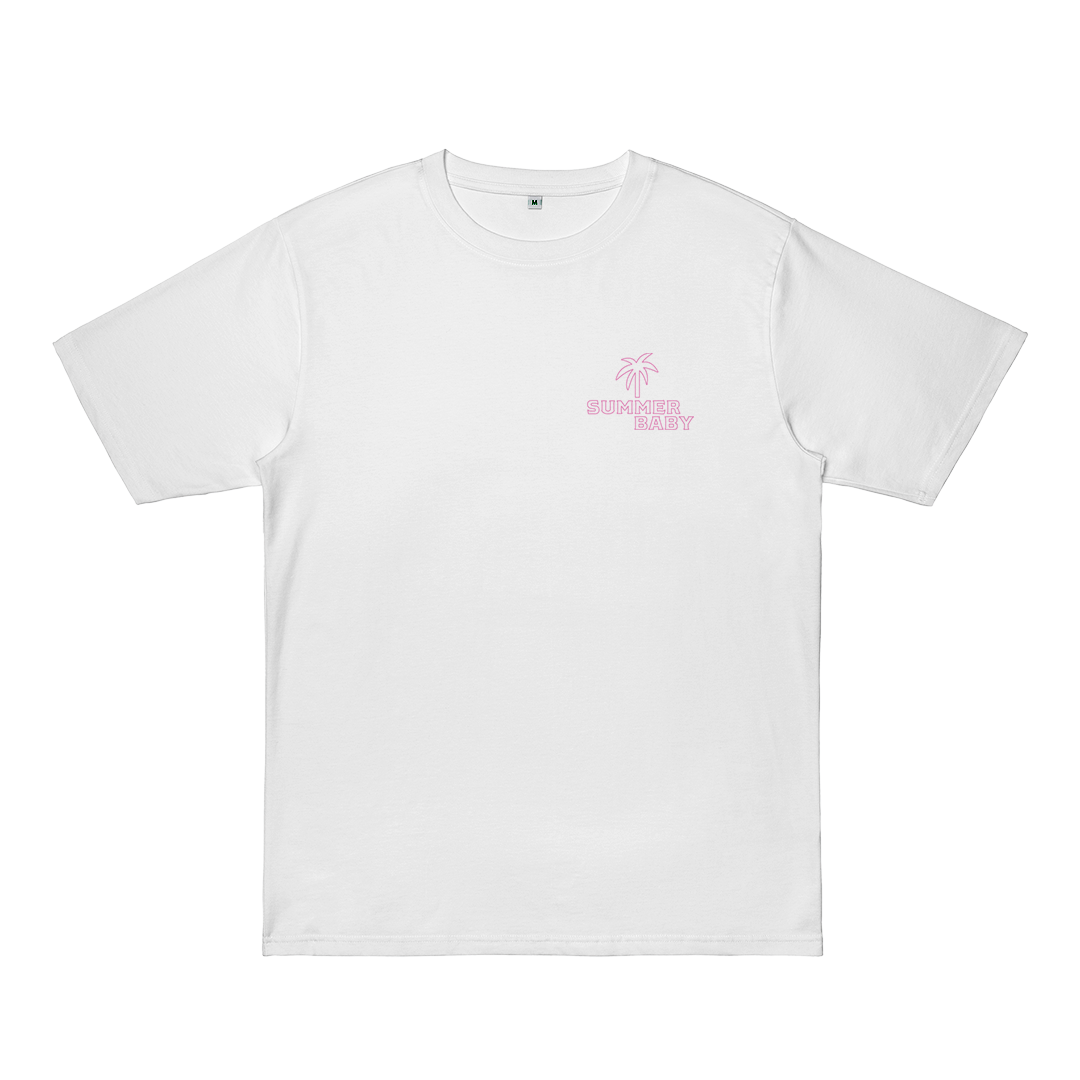 Sommer-Baby-Palm-T-Shirt – Weiß