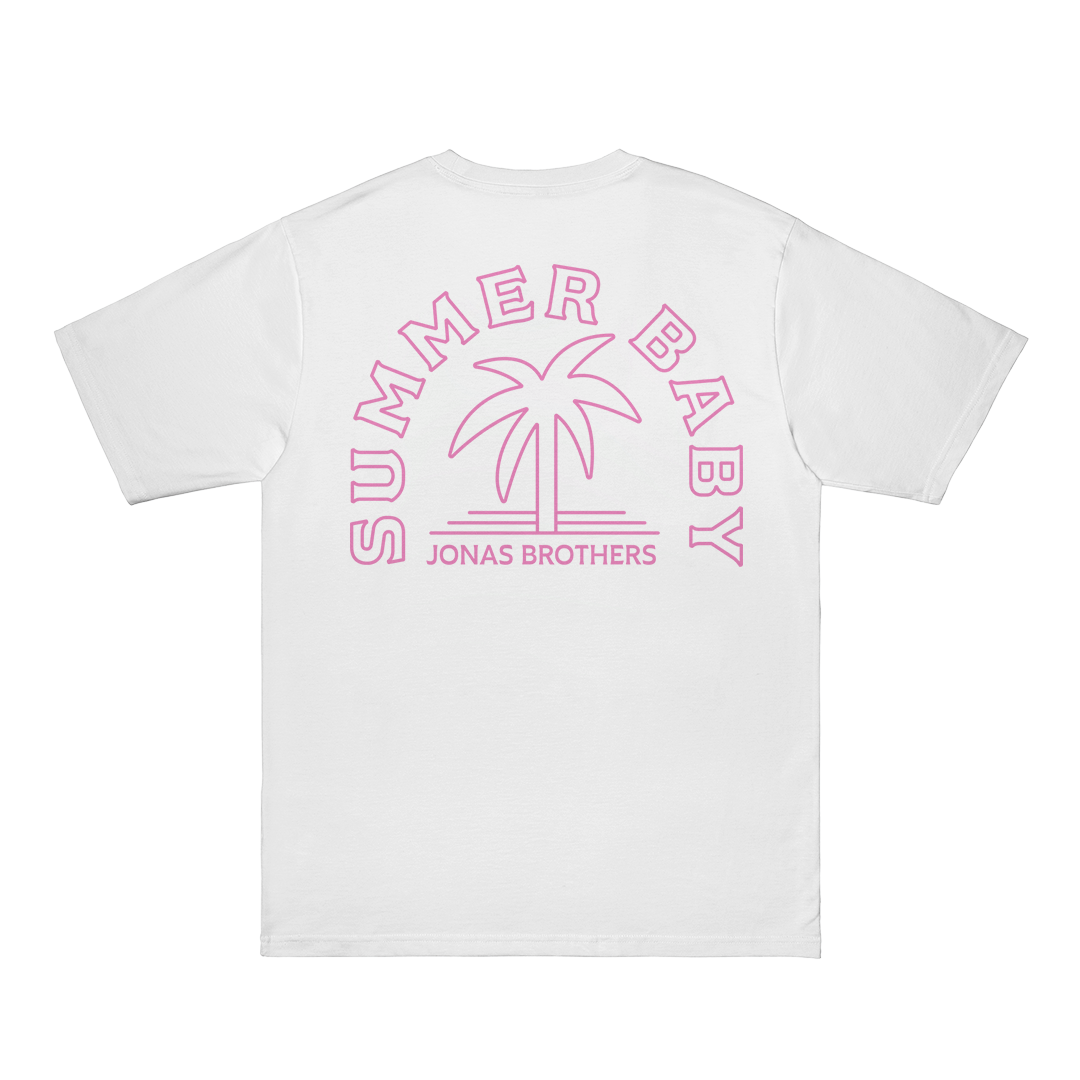 Camiseta Summer Baby Palm - Blanco