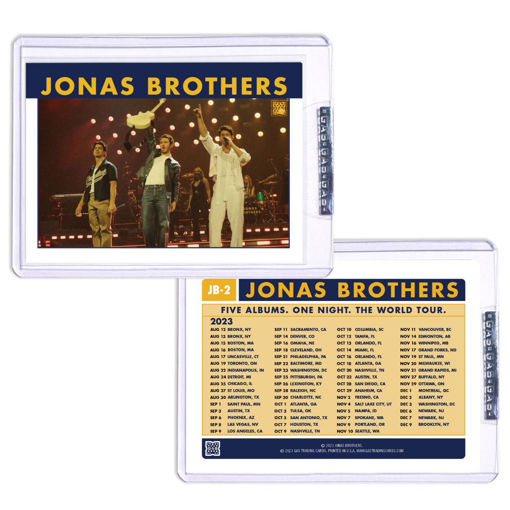 Tarjeta coleccionable de los Jonas Brothers n.° 2