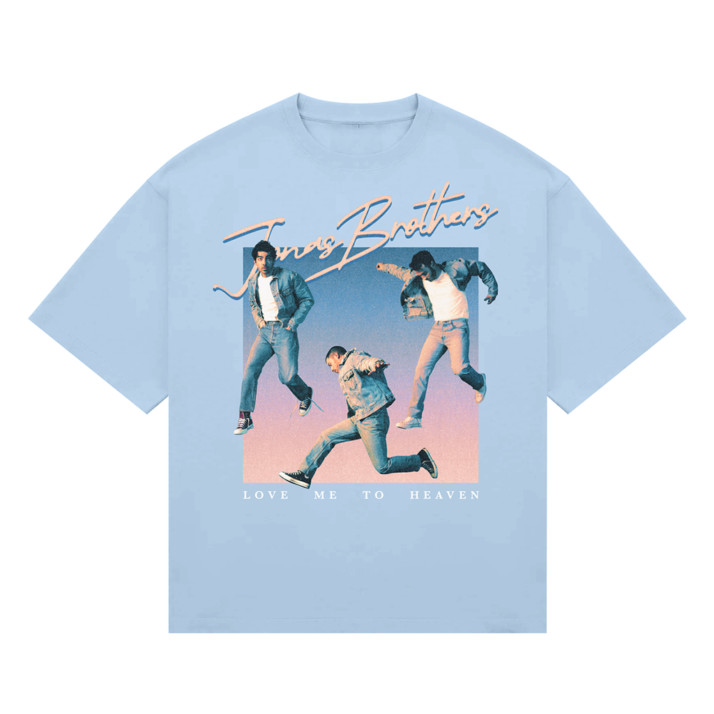 LOVE ME TO HEAVEN BLUE RETRO TEE – Jonas Brothers