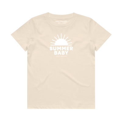 Sommer-Baby-Kinder-T-Shirt – Creme