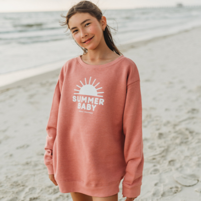 Sommerliches Baby-Sweatshirt – Rosa