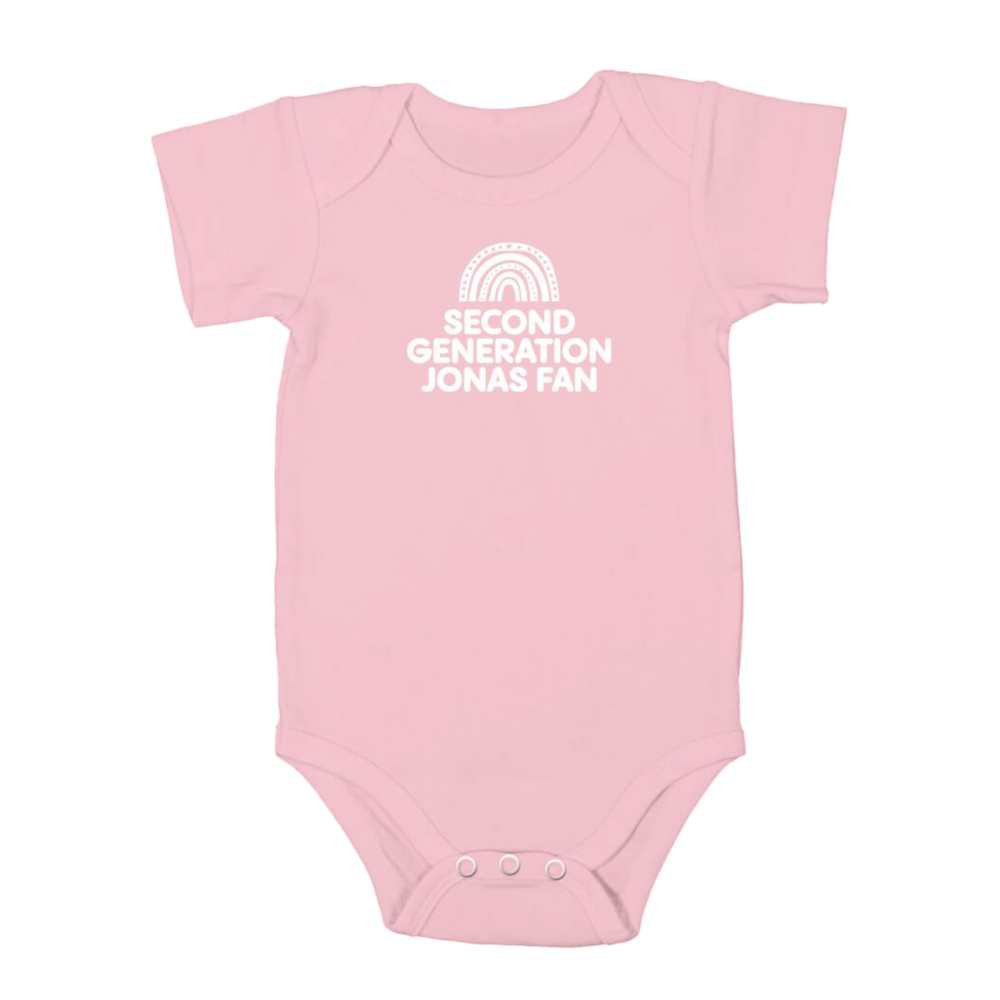 "Second Generation Jonas Fan"  Baby Onesie - Pink