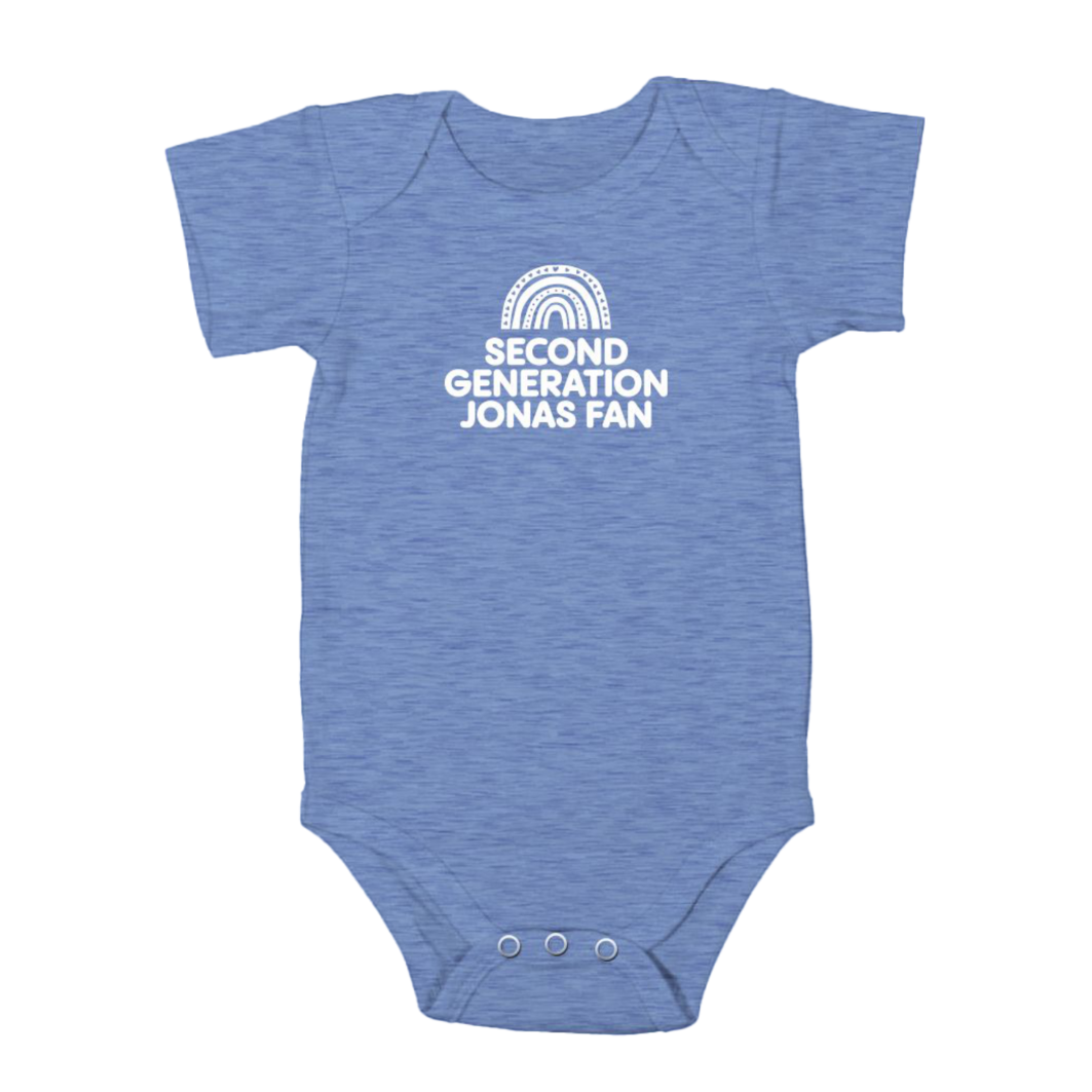 "Second Generation Jonas Fan"  Baby Onesie - Blue