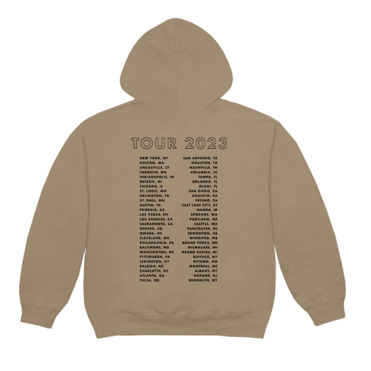 THE TOUR HOODIE - NATURAL - Pop-Up