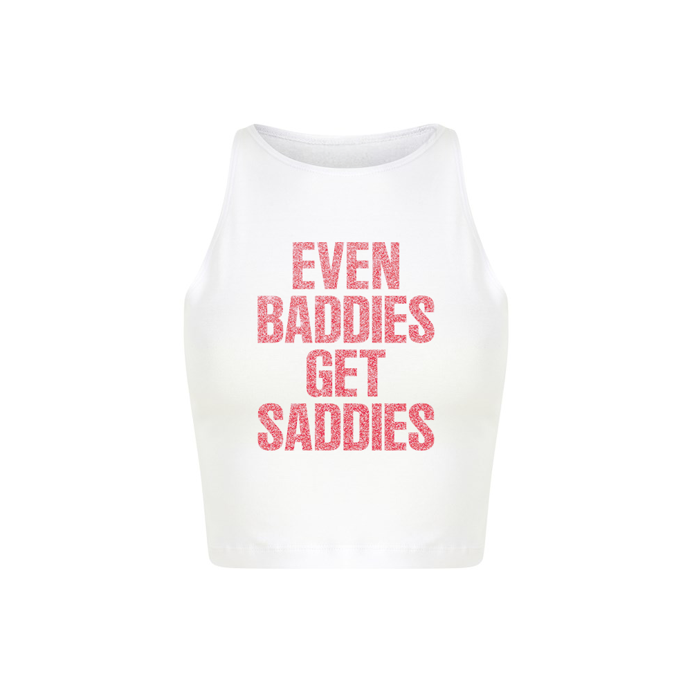 EVEN BADDIES GET SADDIES ™ Tank Top White UK/EU Jonas Brothers