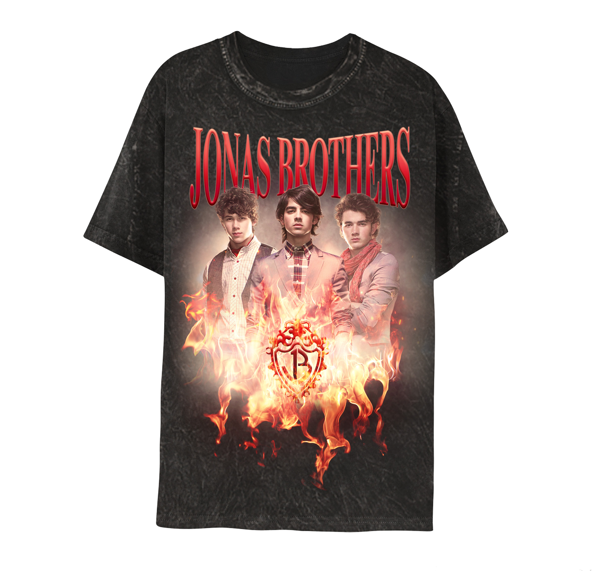 Camiseta Jonas Brothers Classic Fire - Negro